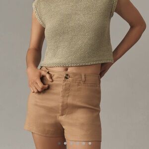 Anthropologie Maeve The Ettie Shorts- Pitched Linen Edition